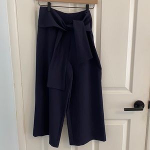 Blue wide leg crop pants